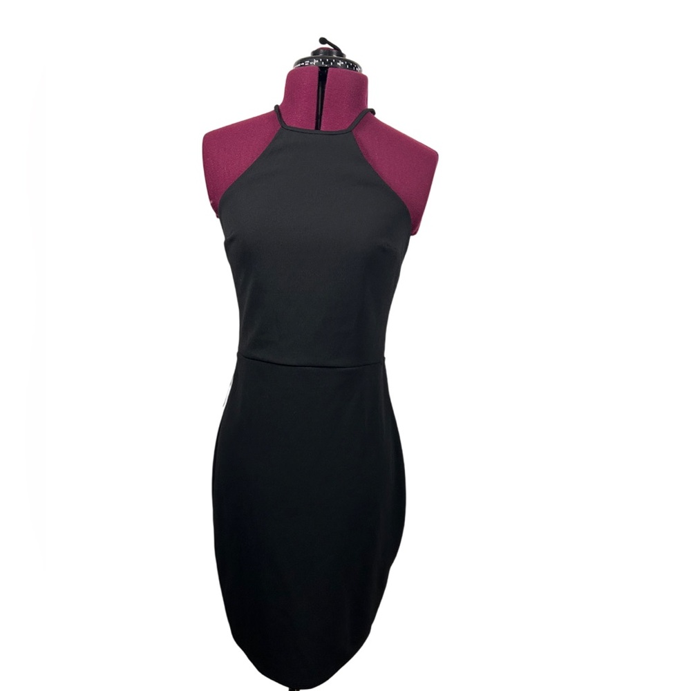 Express Black Halter Bodycon Dress Size Small NWT